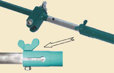 Механизм фиксации штанги-удлинителя ледобура телескопического