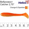 Виброхвост Helios Catcher 3,55"/9 см 5шт. (HS-2-007)