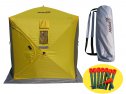 Helios Hub ice shelter 1,5х1,5 (3 sides - yellow/2 sides - grey)