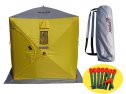 Helios Hub ice shelter 1,5х1,5 (4 sides — yellow/1 side — grey)