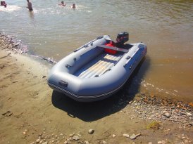 Review of the test of the inflatable boat ADMIRAL A340 with the motor NISSAN MARINE 9.8 HP